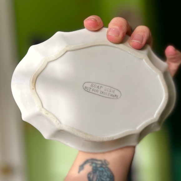 VTG Floral Bathroom Kitchen Sink Dainty Elegant Floral Bar Soap Dish Holder - Picture 3 of 6